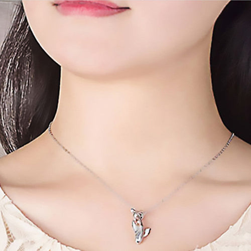 BowLift | Whale Silver Couple Clavicle Chain
