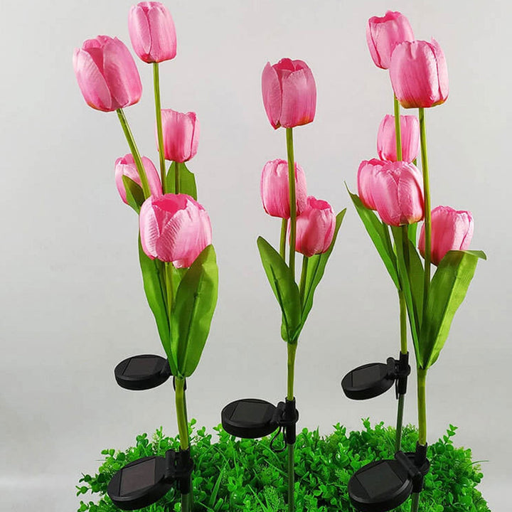 BowLift | Solar Tulip Lawn Light Outdoor Garden LED Tulip Flower Light Ground Stake Landscape Light