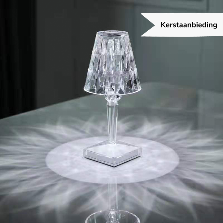BowLift | LuxeCrystal Premium LED Table Lamp | Wireless | Dimmable Crystal Lighting | Mood Light & Decoration