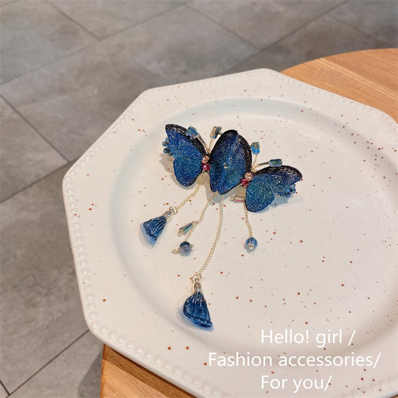 BowLift | Temperament Butterfly Rhinestone Tassel Hair Clip