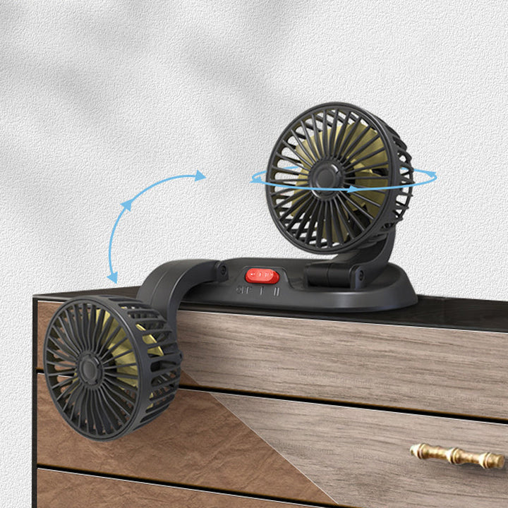Double head car cooling air circulation fan | Bowlift
