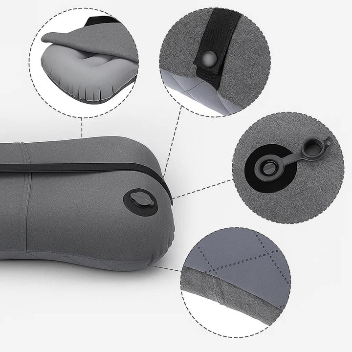 Ergonomic Neck Support – Inflatable & Lightweight – Eases Neck Pain – Compact for Flights & Train Bowlift