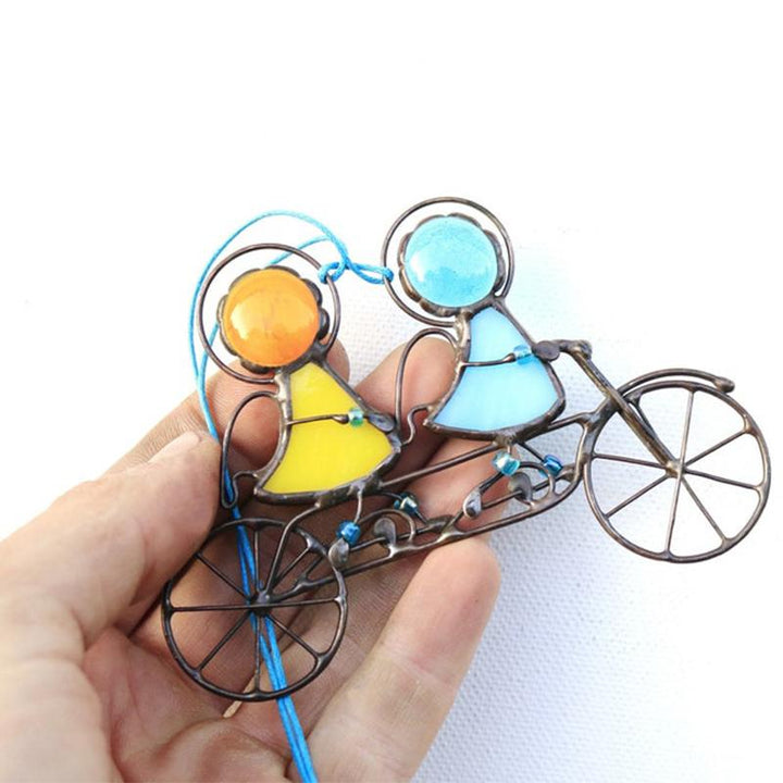 BowLift | Stained Glass Sun Catcher – Hand-Painted Hanging Angel Window Ornament