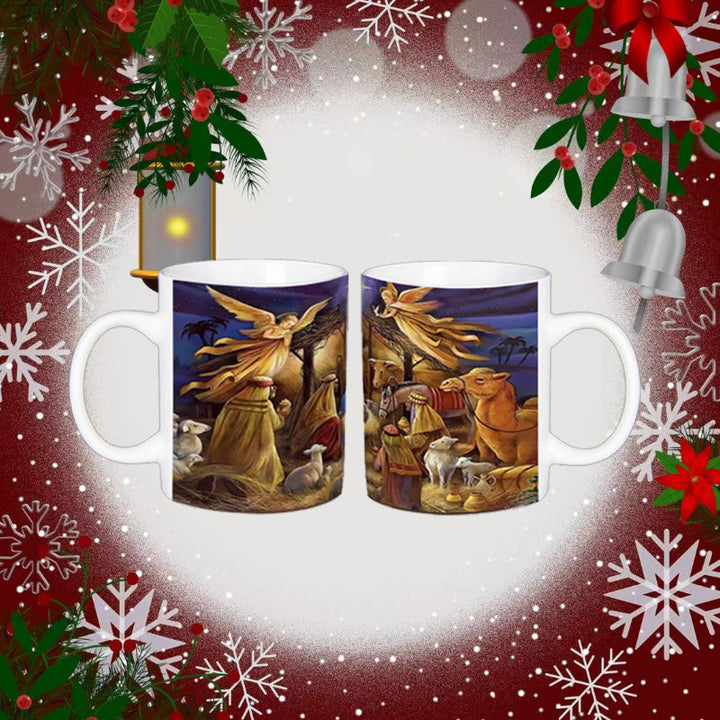 BowLift | Vintage Christmas Nativity Scene Mug
