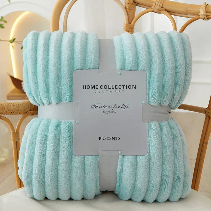 BowLift | Wide Striped Flannel Fleece Blanket - CozyStripe