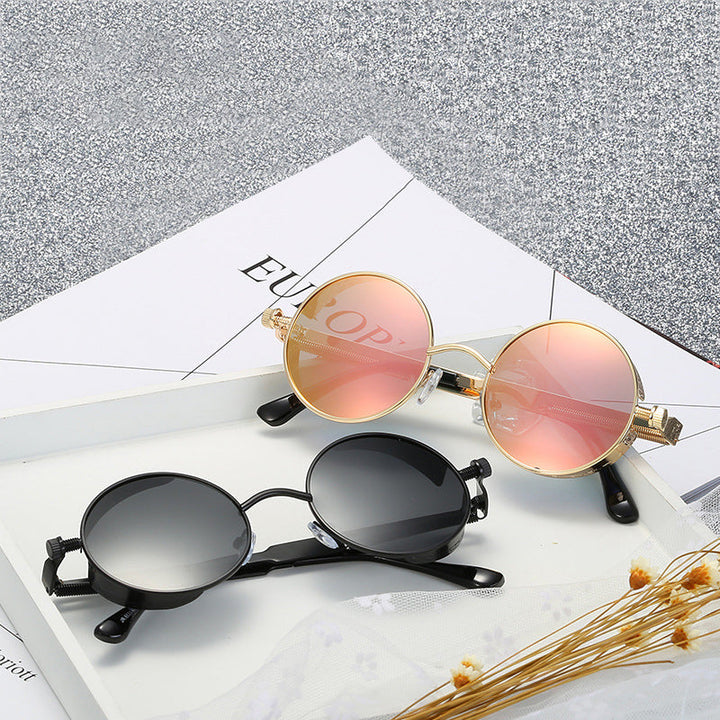 BowLift | Sunglasses Steampunk Round Lens Metal Frame Unisex Glasses