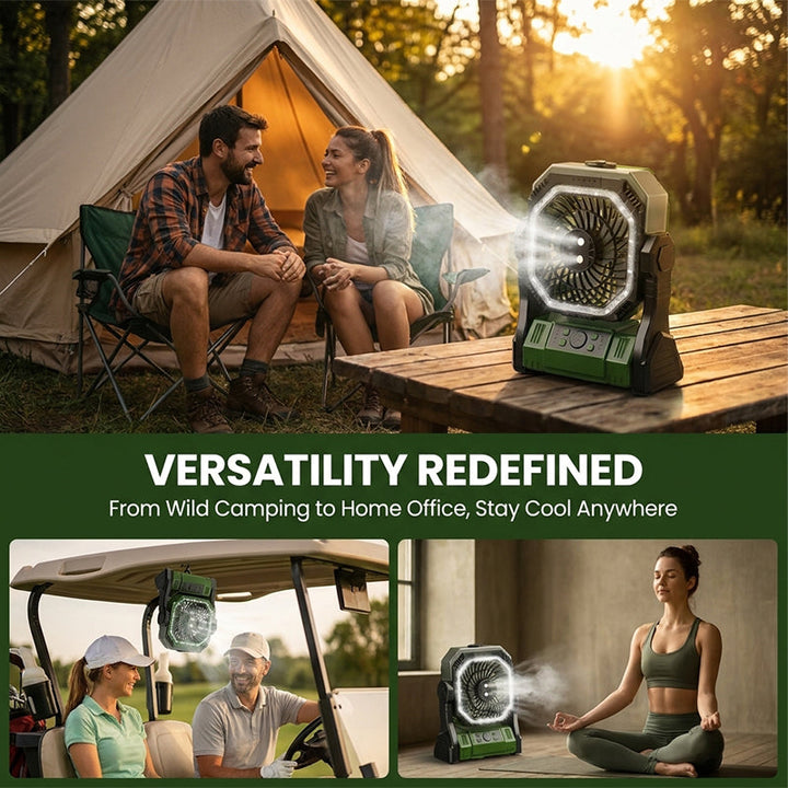 Rechargeable Outdoor Camping Fan Light | Bowlift
