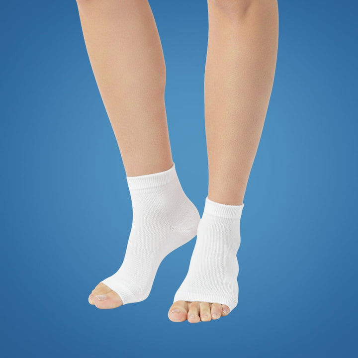 Moisturising Gel Lining – Cushioned Open-Toe – Softens Cracked Heels Overnight – For Foot Relief Comfort Bowlift