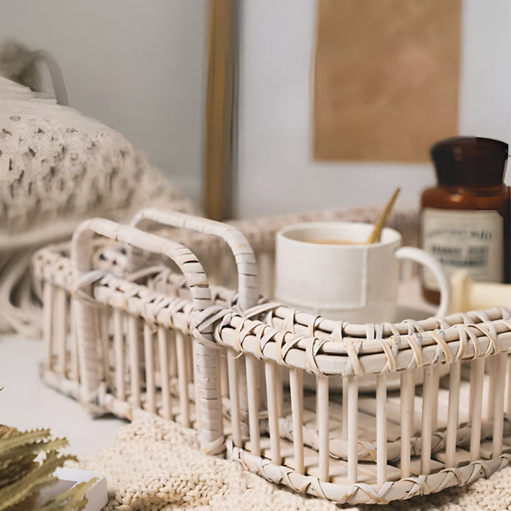 BowLift | Rustic Weave Rattan Tray