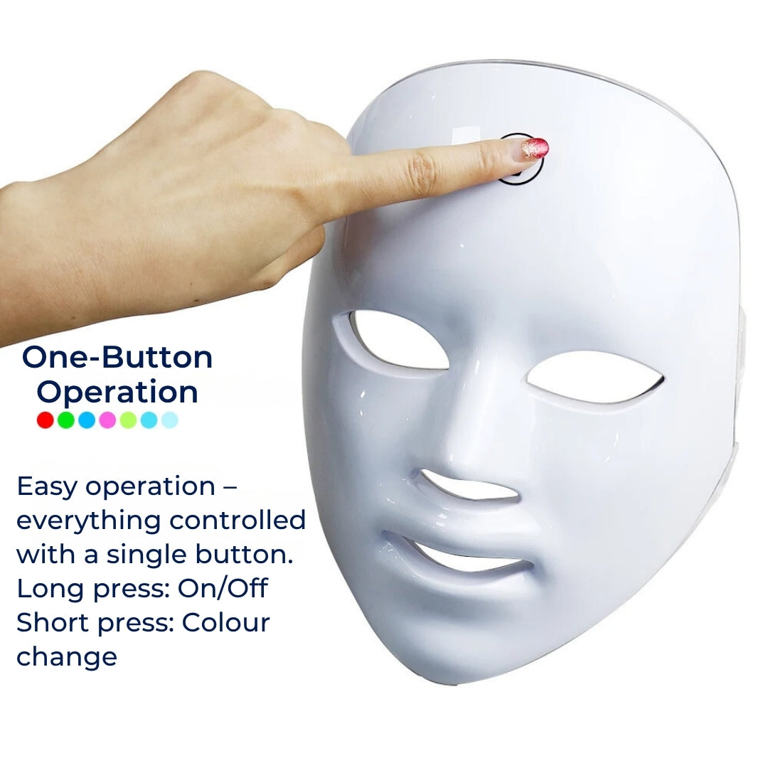 GlowSkin Pro LED Light Therapy Mask | Stimulates Collagen - Reduces Wrinkles - Improves Skin Texture - Soothes Redness Bowlift