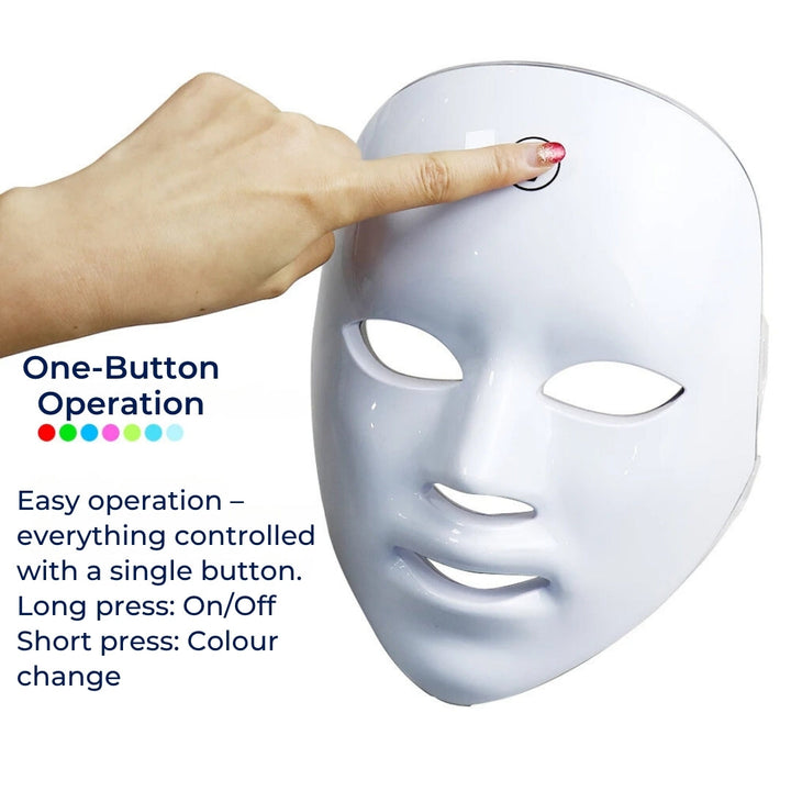 GlowSkin Pro LED Light Therapy Mask | Stimulates Collagen - Reduces Wrinkles - Improves Skin Texture - Soothes Redness Bowlift
