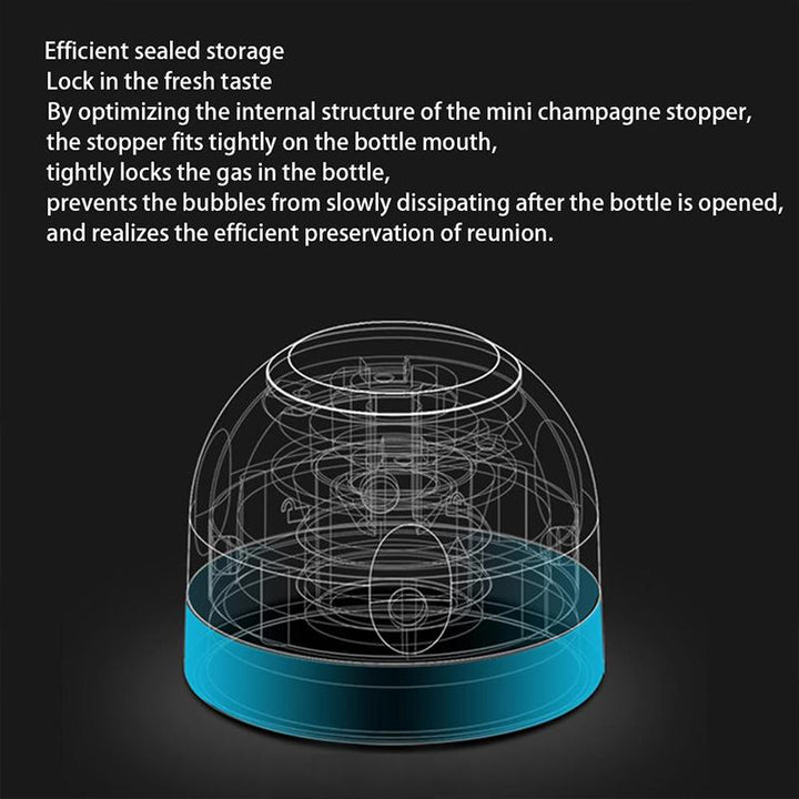 Reusable Leakproof Silicone Sealed Champagne Wine Bottle Stopper | Bowlift