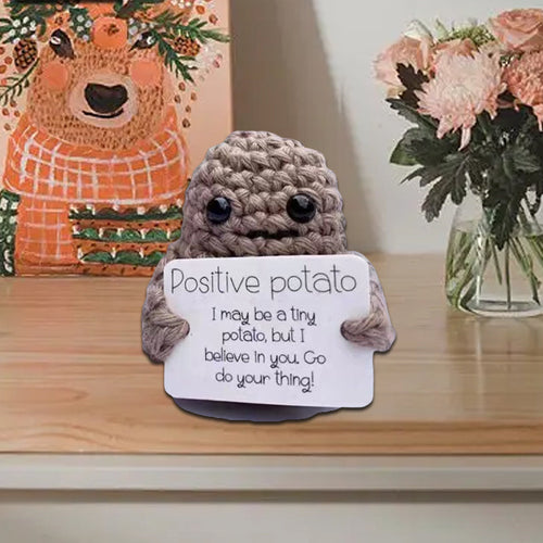 Funny Gift Knitted Positive Potato Bowlift