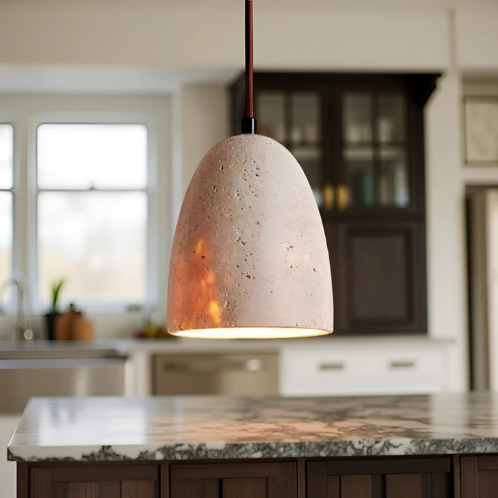 BowLift | Retro Travertine Pendant Lamp