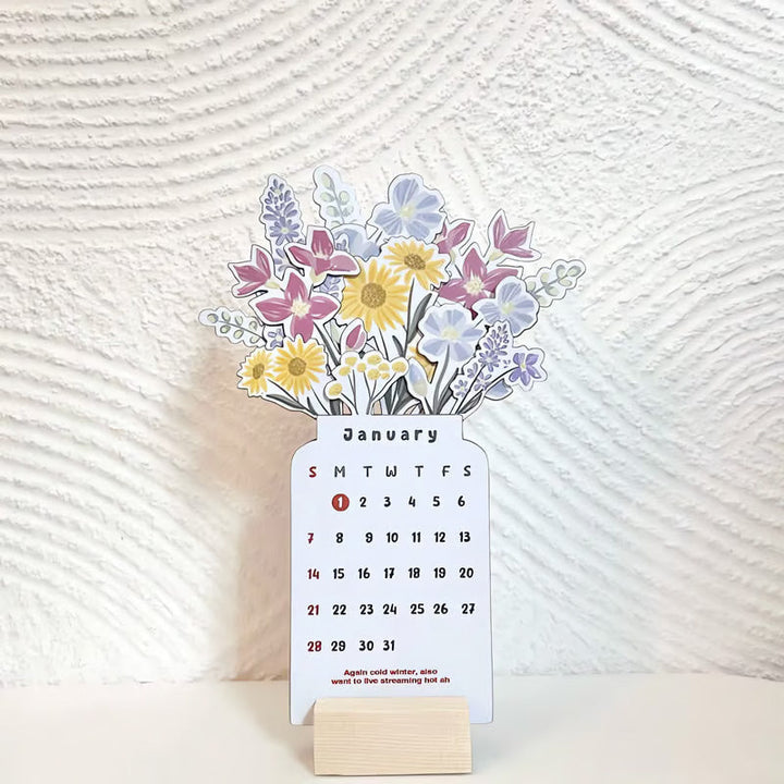BowLift | 2025 Bloomy Flowers Desk Calendar