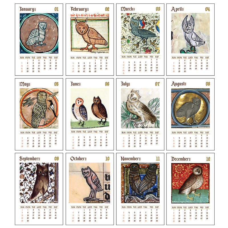 BowLift | Strange medieval owl calendar 2024