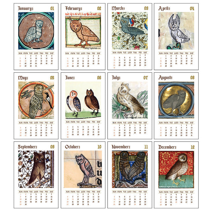 BowLift | Strange medieval owl calendar 2024