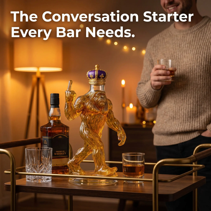 BowLift | Whiskey Decanter Funny Bigfoot Glass Bottle