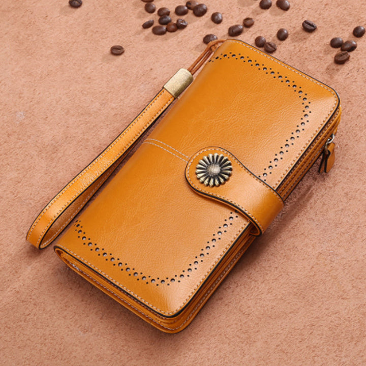 Retro long wallet with large capacity | Bowlift