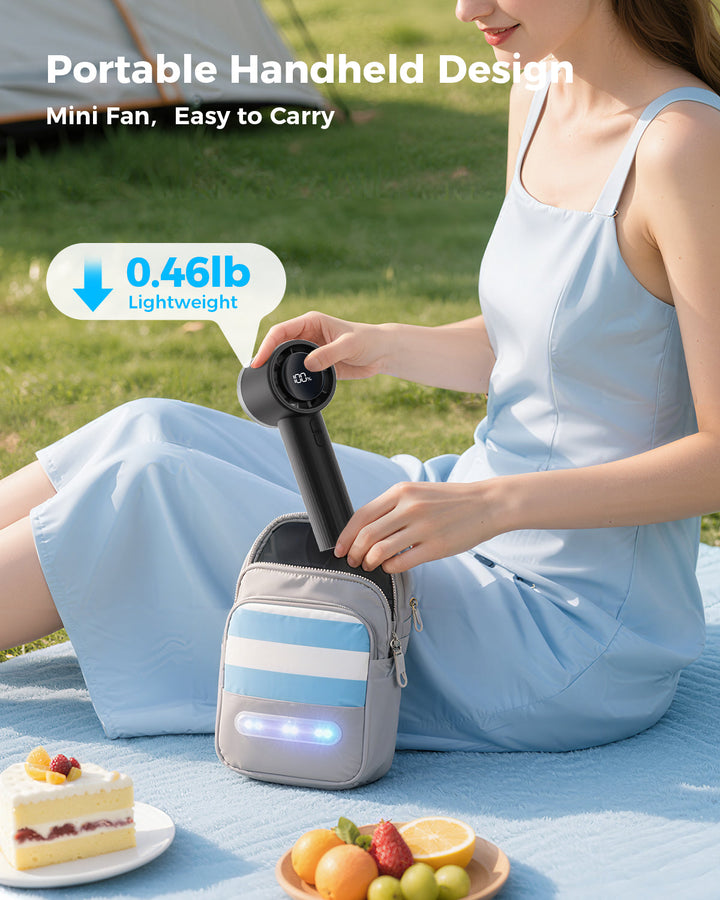 Portable High Speed Handheld Turbo Fan with LED Display | Bowlift