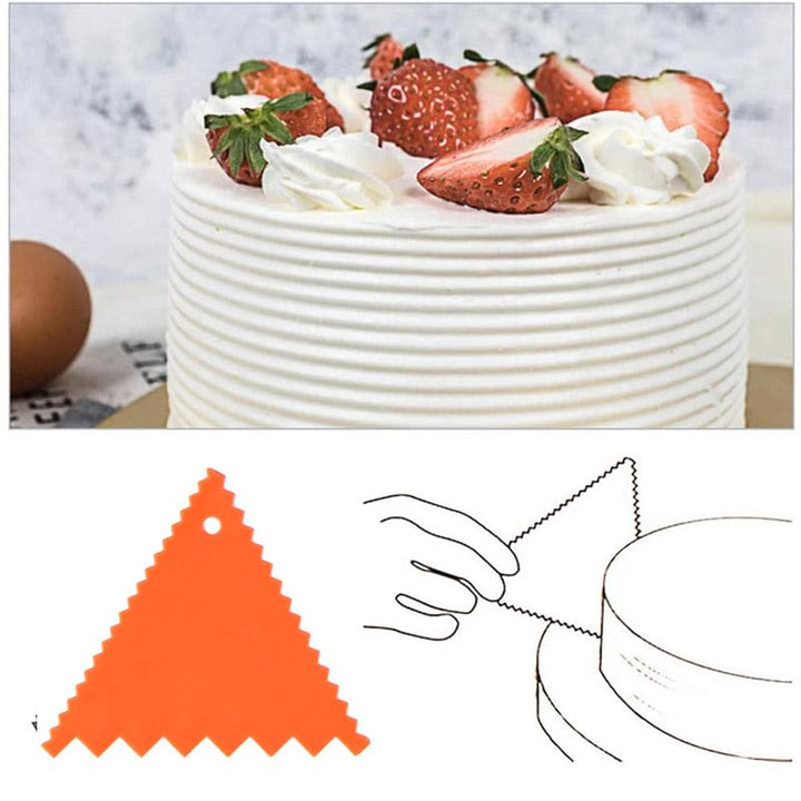 Cake Scraper Edge Decorating Set (6 PCs) | Bowlift