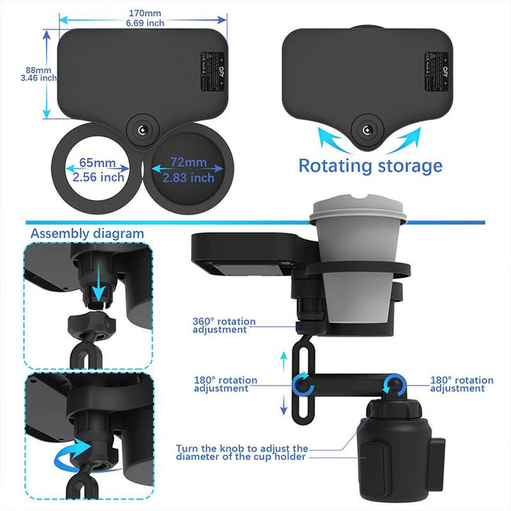 BowLift | 4 in 1 Cup Holder Extension Adapter