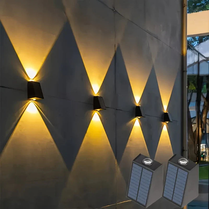 BowLift | Modern LED outdoor wall light with up & down light – Waterproof wall lamp for house facade and entrance area