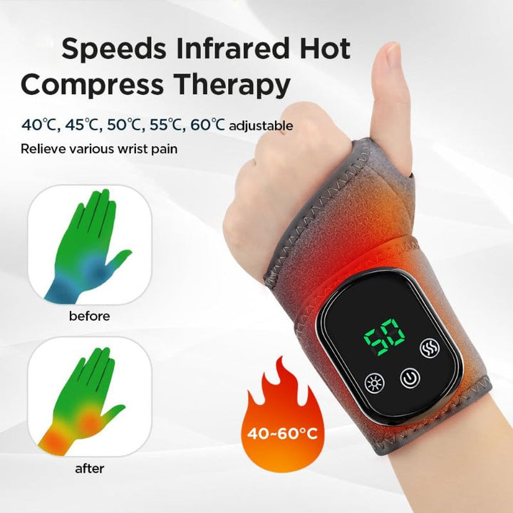 Heated Vibration Wrist Massager Bowlift