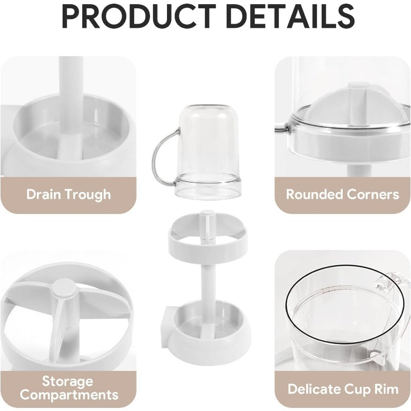 BowLift | Toothbrush Holder with Dust Cover & Wash Cup