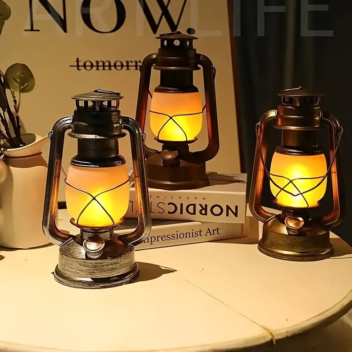 RetroGlow Lantern – Vintage LED Lantern with Flame Light Effect | Bowlift