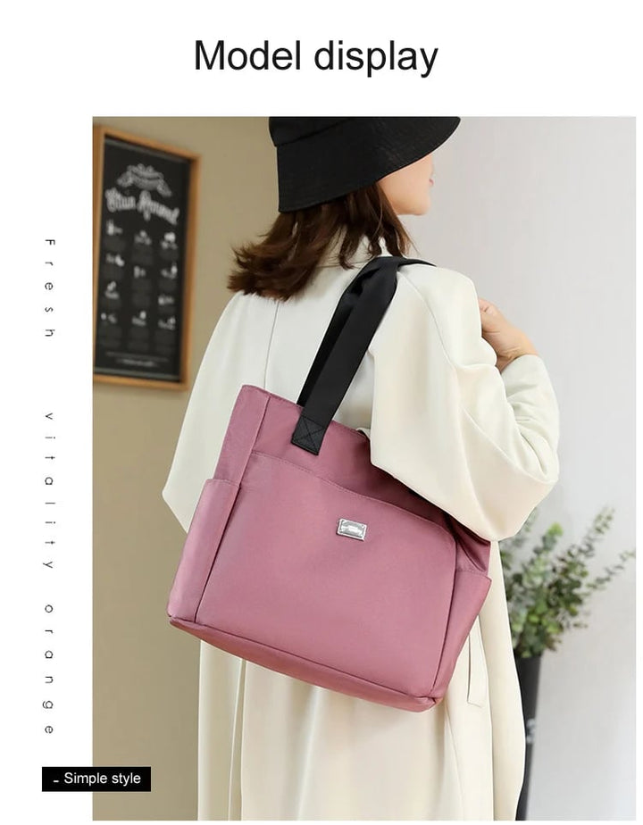 BowLift | Nylon shoulder bag with large capacity – water-repellent with multiple pockets