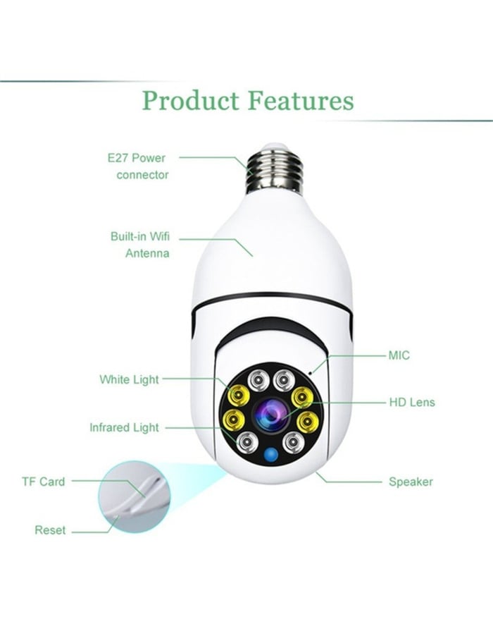 BowLift | Wireless Wifi Lightbulb Camera Security Camera