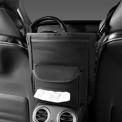 BowLift | Car Seat Gap Faux Fur Storage Hanging Bag Mesh Organizer