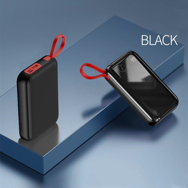 BowLift | 10000mAh Power Bank with Built-in Cable & 3 Outputs, for Phone & Tablet