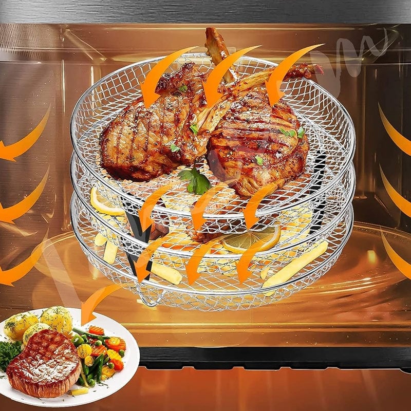 BowLift | 3-Layer Stackable Air Fryer Rack