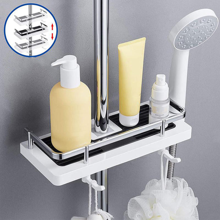 BowLift | BathBuddy | No-Drill Shower Shelf – Space-Saving Bathroom Storage