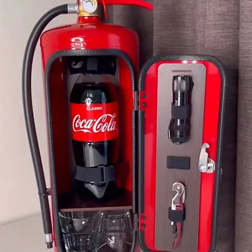 BowLift | "My Cave My Rules" Gift Can Bar Set Fire Extinguisher