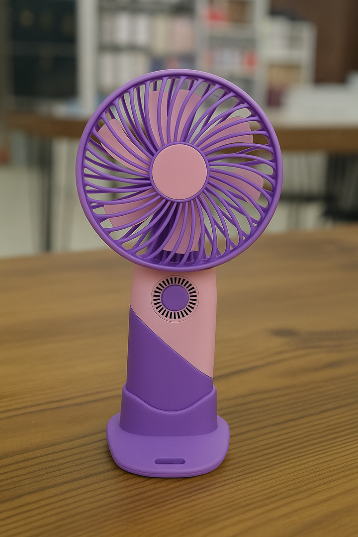 ColorTwist™ Mini Fan – 3-Speed Rechargeable Handheld Fan | Bowlift