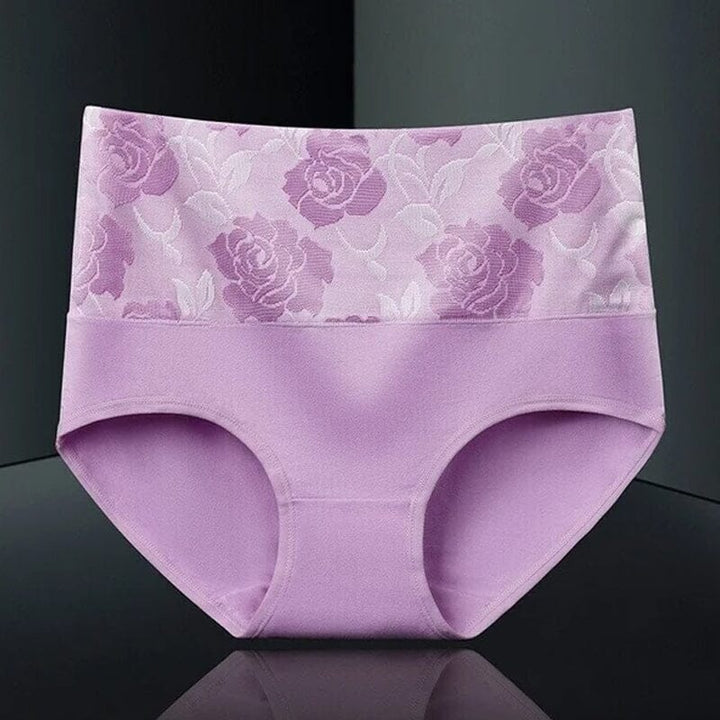 BowLift | High Waist Cotton Print Flower Briefs