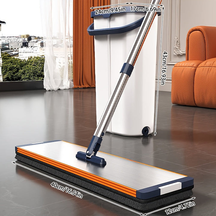 Flat mop set with bucket & wringing function | Bowlift