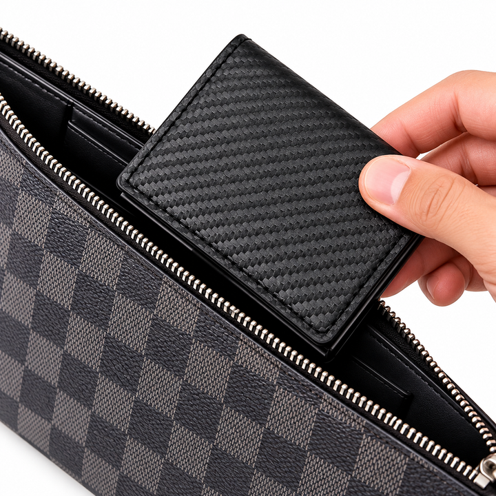 Slim Carbon-Fiber Texture Bifold Wallet Bowlift