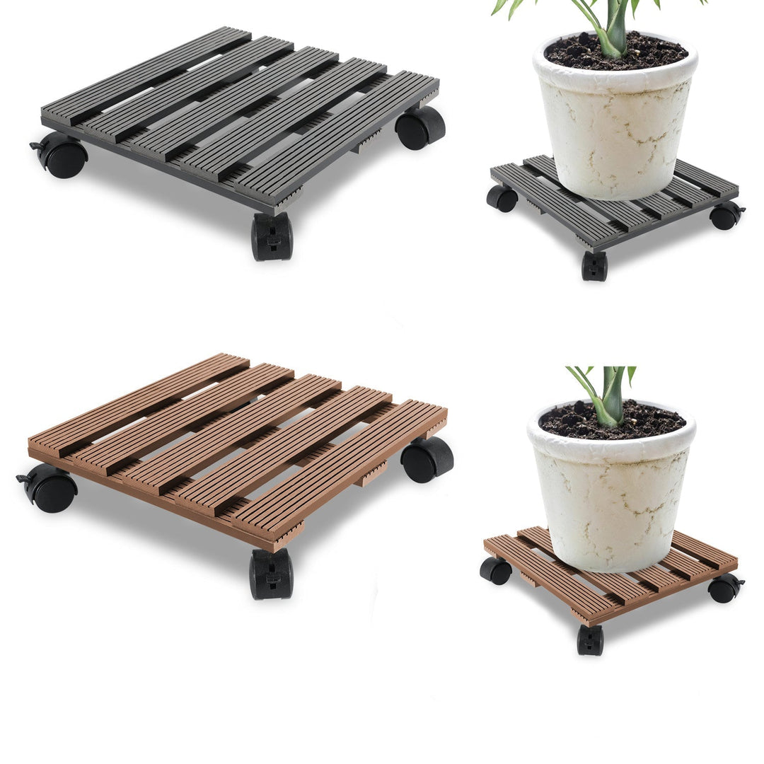 WPC Plant Roller Square with Wheels Load Capacity 80 kg | Bowlift