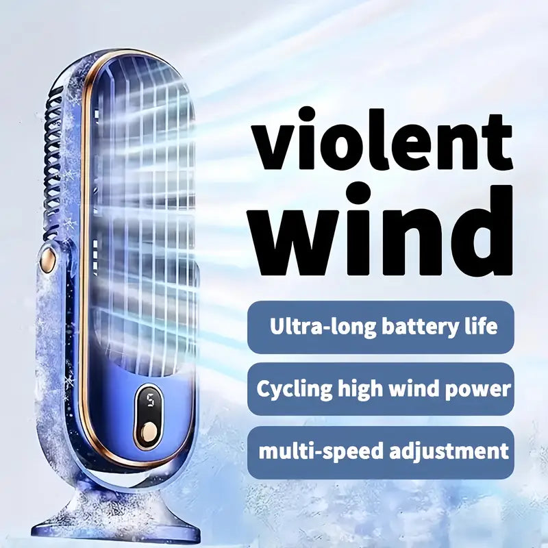 Portable Mini Air Conditioner with USB Charging – 5 Speeds & 720° Rotation | Bowlift