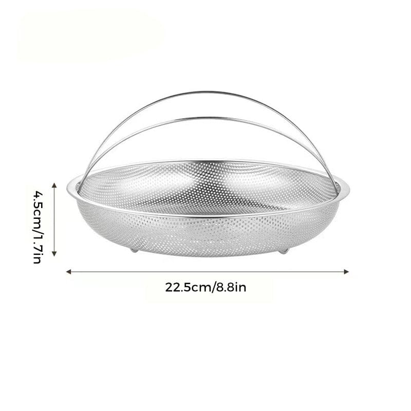 Multi-function Stainless Steel Steamer Drain Basket with Handle | Bowlift