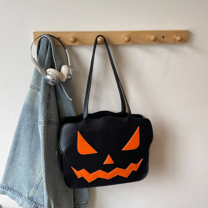 BowLift | Halloween Messenger Bag – Shoulder bag in Black and Orange Spooky Style