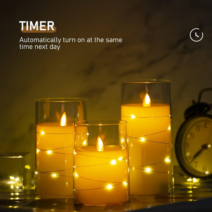 RomanticGlow – LED Candle Set with Remote Control Bowlift
