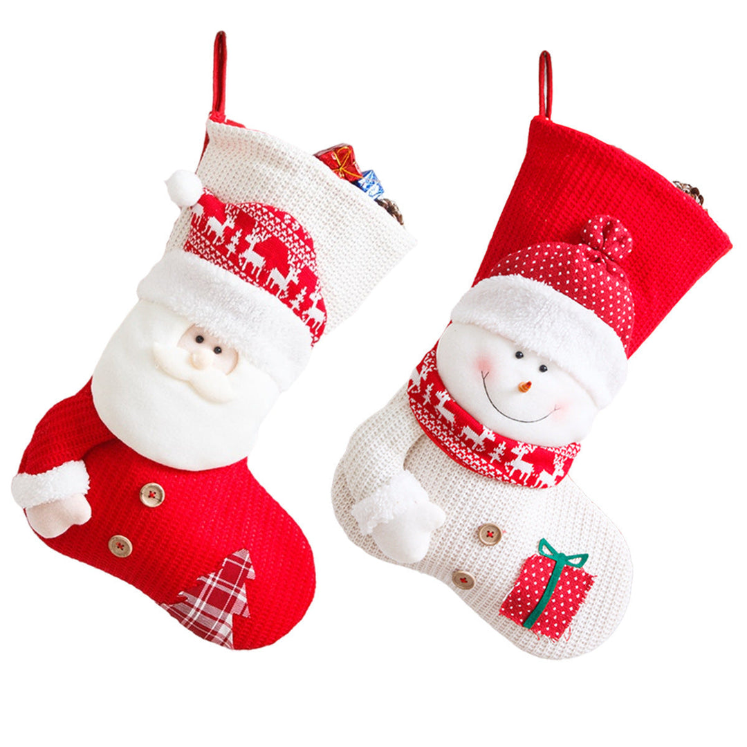 BowLift | Large Knitted Christmas Stocking Gift Bag