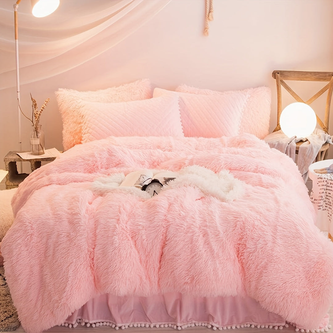 BowLift | Three-Piece Velvet Bedding Set with Velvet Finish