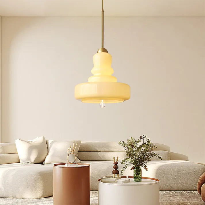 BowLift | Glass Cylinder Ceiling Lamp - Luxurious Glass Pendant Light with Modern Design
