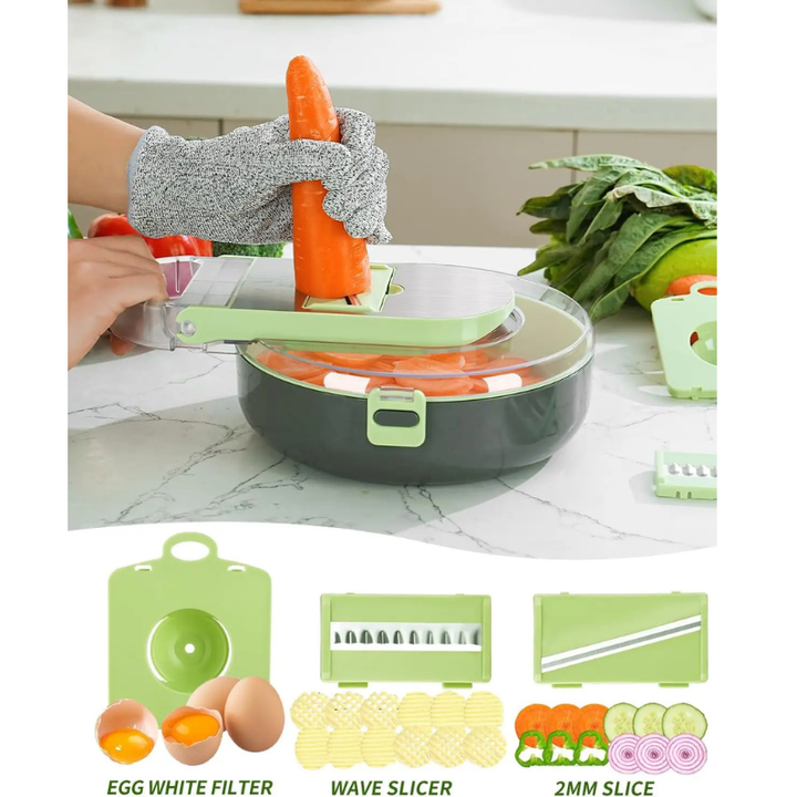9 in 1 Kitchen Vegetable Chopper Slicer Dicer Cutter with Container | Bowlift